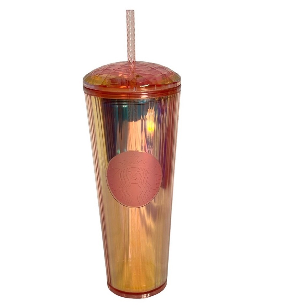 Starbucks Rose Gold  Kaleidoscope Iridescent Dome Tumbler Cold Cup Venti 24 oz